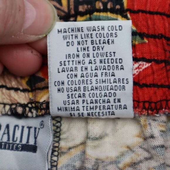 Capacity Shorts Womens M Multicolor Floral Elastic Waist High Rise Culotte - Picture 6 of 14